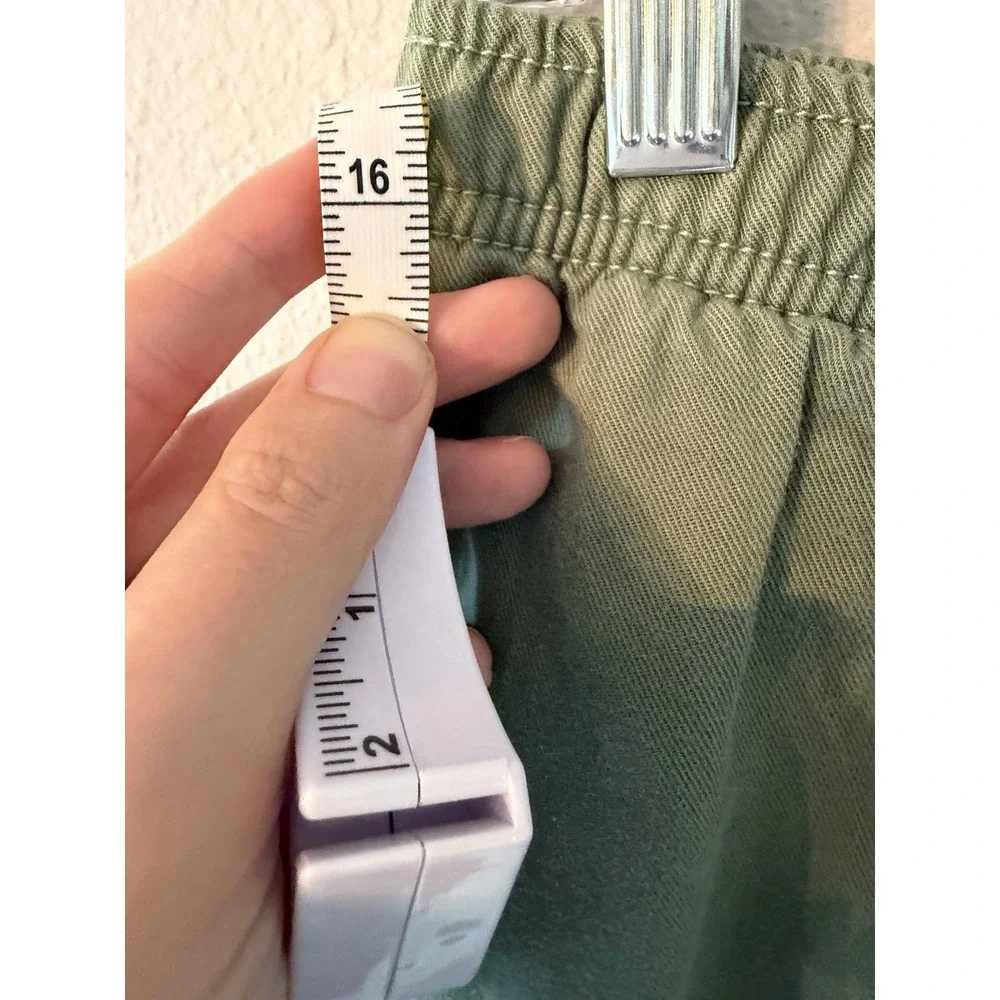 Appleseed's Petite Women's Stretch Waist Green Twill Straight Peg Pants Size PXL
